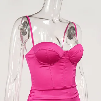 Kundze apģērbu UVRCOS 2020. gada Rudenī Jaunu Izdilis V-veida kakla Zeķu Kleita tīrtoņa krāsu seksīga kleita