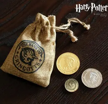 Hogwart Gringotts Bankas Monētu Kolekcijas Burvju Pasaules Noble Halloween Ziemassvētku Dāvanu 3pcs/komplekts Harris Cosplay