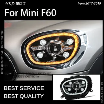 AKD Auto Stils MINI Countryman F60 Lukturi 2017-2019 F60 LED priekšējo Lukturu dienas gaitas lukturi Lukturi LED Projektors Gaismu Aksesuāri