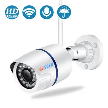 BESDER iCsee ONVIF Audio IP Kameras 1080P 720P Bezvadu un Vadu P2P Signalizācijas CCTV Bullet Āra Wifi Kamera, Ar SD Kartes Slots, Maks 64G