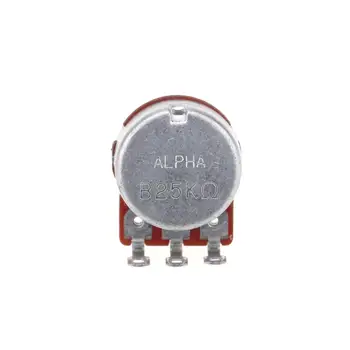 Alfa Mini Metriskās Izmēra Sadalīt Vārpstas Kontroles Podi Lineāro Konusu B25K Potenciometru Ģitāra (Komplekts 2)