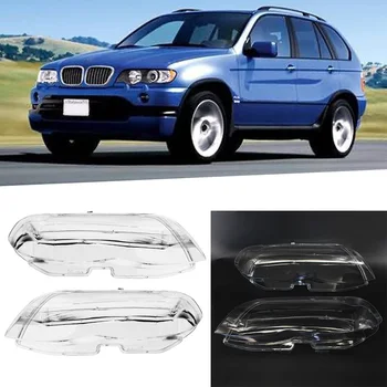 Pa kreisi un pa Labi Augstas kvalitātes Auto Spoguļa Vāciņš Auto Lukturu priekšējo Lukturu Skaidrs, Objektīva Nomaiņa BMW E53 X5 2004. - 2006. gadam