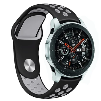 Par Huawei Skatīties GT Sporta Watchbands Mīkstas Gumijas Aproce Samsung Galaxy Skatīties 46mm Rīku S3 Correas de reloj 20/22mm