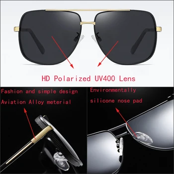 Vīrieši Polarizētās Saulesbrilles, Vīriešu Vintage Stariem Zīmola Dizainere Braukšanas Saules Brilles Laka UV400 Objektīvs 2020. Gadam Toņos Vīriešiem Sievietēm