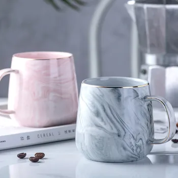 Radošā Eiropas pnompeņas Piena Kafijas Krūzes Marmora Zīmējumu, Brokastis Ūdens Krūze Office Home Drinkware Tējas Tase Mīļāko Dāvanas