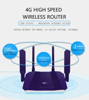 Bezvadu Wifi Maršrutētāji 300Mbps Iekštelpu LTE Maršrutētājs, 4 Antenas pilna spektra signāls