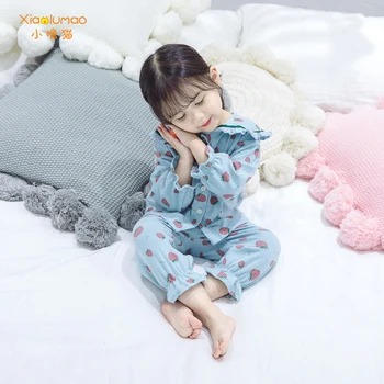 Bērnu pidžamas ar garām piedurknēm bērnu pidžamas rudens Pidžamas komplekts bērniem nakts tērps kids sleepwear miega valkāt mazulis wlolesale drēbes