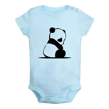 Cute Karikatūra Panda Mūzika Kong Fu Panda, melnās acis Dizaina Jaundzimušo Bērnu, Zēnu, Meiteņu Tērpiem Jumpsuit Drukāt Zīdaiņu Drēbes Bodysuit