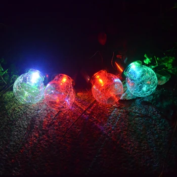 Saules gaismas Laternu Āra Dārza Lampas Stikla Plaisa Bumbu Lustra, zāles pļāvēji, Dārza Gaismas Ziemassvētku Eglīšu Rotājumi
