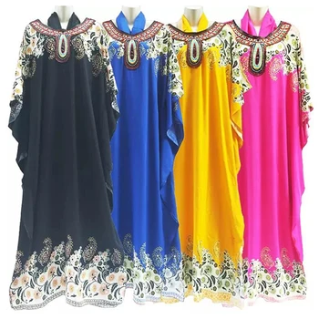 Jauno Āfrikas Lielajam Šifona Āfrikas Zaudēt Izmēra Pērlītes Dimanta Sievietes Ikdienas Kleita Dashiki drēbes BD02
