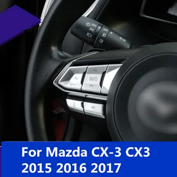 Priekš Mazda CX-3 CX3 2016 2017 melns piederumi stūre dekoratīvs rāmis Hromēts