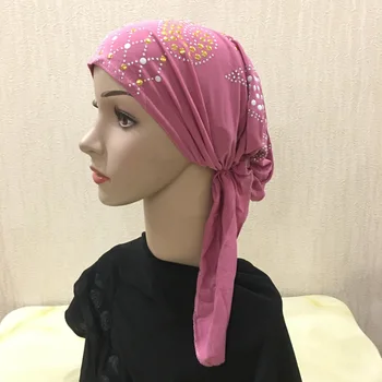 Daudzkrāsains Āfrikas wrap galvu šalli hijab pārsegs ar urbi arābu sievietes turban klp musulmaņu galvassegu iekšējo hijab caps turbante