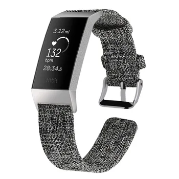Krāsains Siksnu Fitbit Maksas 3 Smart Aproce Skatīties Joslas Audekls Neilona Nomaiņa Vīrieši Sievietes Smartwatch Charge3 Watchband