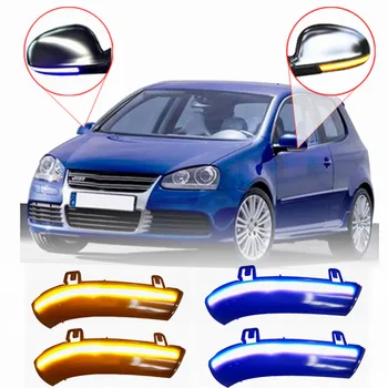 2 gab Dinamisku Pagrieziena Signāla LED Atpakaļskata Spogulis Indikators Blinker Repeater Gaismas, Volkswagen, VW Golf 5 Jetta MK5 Passat B6