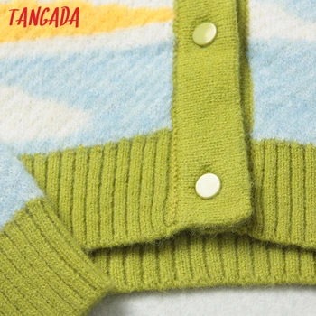 Tangada Sievietēm, Eleganti, Augstas Kvalitātes Koka Īsa Jaka Vintage Džemperis Dāmu Pavasara Trikotāžas Jaka Mētelis LK5