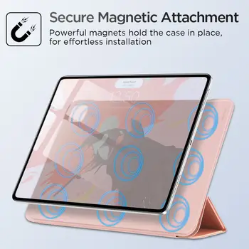 CCextra Atsitiens Magnētisko Smart Case for iPad Pro 11 (2020) iPad Pro 12.9 (līdz 2020. gadam), Ērts Magnētiskais Pielikumu [Atbalsta Apple