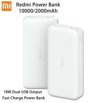 Xiaomi Redmi Power Bank 20000mAh divvirzienu 18W Qi Ātrās Uzlādes Powerbank 10000mAh Dubulta USB Izeja, iPhone, Samsung un Huawei