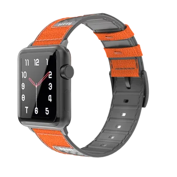 Silikona+Ādas oglekļa šķiedras siksnu Apple skatīties joslas 44mm 40mm 42mm 38mm Ādas watchband aproce Apple skatīties sērija