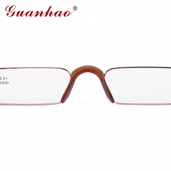Guanhao Retro bez apmales Pagriezt Locīšanas Lasīšanas Brilles TR90 Rāmis Sveķu Objektīvs Hyperopia Brilles Portatīvo Brilles ar Lietā