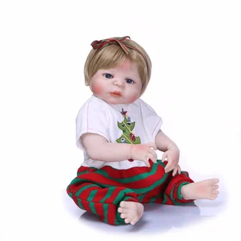 NPK 55cm Roku darbs Atdzimis Lelles Reāli pilns Silikona Vinila Bērnu Lelles BeBes Atdzimis brinquedos SAVĀKŠANAI