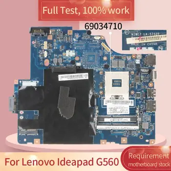 NIWE2 LA-5752P Lenovo Ideapad G560 Z560 HM55 Klēpjdators Mātesplatē 11S69034710ZZ Grāmatiņa Mainboard
