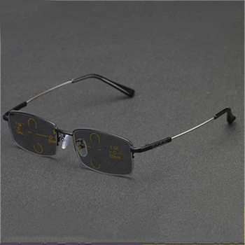 Titāna rāmi Progresējoša Multifokāla Brilles Photochromic Lasīšanas Brilles atmiņas Kājas Augstas Kvalitātes Āra vecuma tālredzība Brilles