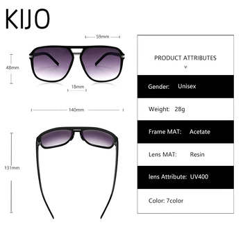 KIJO 2019 Modes Vīrieši Atdzist Square Style Slīpumu, Saulesbrilles Braukšanas Vintage Zīmolu Dizains Lēti, Saules Brilles Oculos De Sol