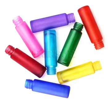 2gab/daudz 10ml Matēta Krāsains Bieza Stikla Roll Doterra Ēteriskās Eļļas Smaržu Pudeles Ceļojumu Uzpildāmas Rollerball Pudele