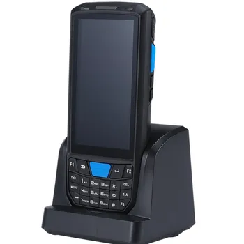 Android 8.1 Svītrkods Scaner Rokas PDA Rūpniecības mobilo datu terminālu NFC QR svītrkodu lāzera skeneris pda ar docking station