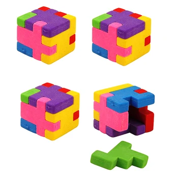 Bezmaksas kuģis 2 4 6 12 24 creative cute Bērnu Skolas Puzzle Cube Dzēšgumiju Bērniem Puses Soma pinata Apdares Atlīdzību Balvu dod priekšroku