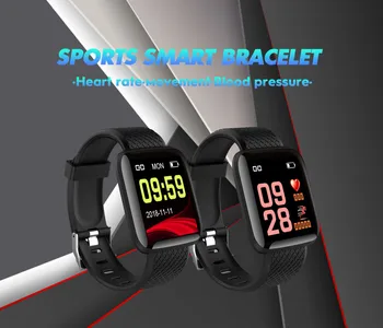 D13 Smart Skatīties Smartwatch 116 Plus Sporta Skatīties Fitnesa Trcker Pedometrs Sirds Rater Bluetooth Ūdensizturīgs Iphone vai Android