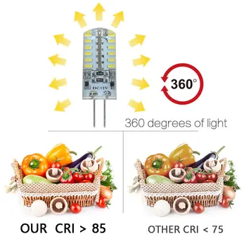 10pcs/daudz G4 LED Lampa Mini LED Spuldzes AC 220V DC 12V SMD3014 Uzmanības centrā Lustra Augstas Kvalitātes Apgaismojums Aizvietot Halogēna Lampas