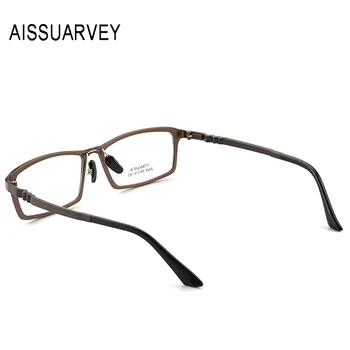 Vīriešu Briļļu Rāmji Optisko Recepšu Brilles Modes Vienkārši, Titāna, Alumīnija Taisnstūra Skaidrs, Briļļu Lēcas Cilvēks Lēti