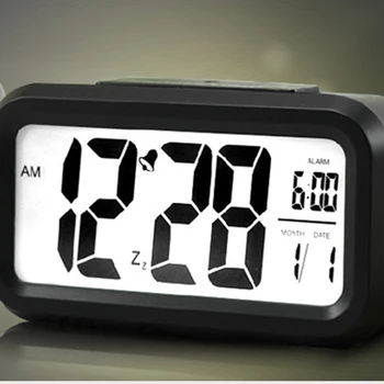 LED Digitālais Modinātājs Elektriskā Darbvirsmas Galda Pulkstenis Elektronisko Smart Alarm Laika Kalendārs Temperatūras Datums Displejs Galda Skatīties