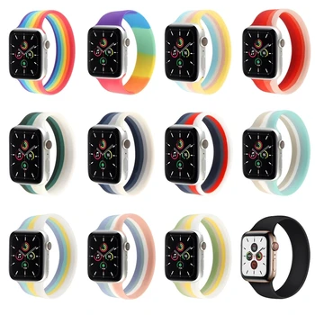 Jaunas Mīkstās Caurspīdīgu Gumijas Sporta Band Apple Skatīties 38/40/42/44mm Siksniņu Rokassprādze par iWatch Sērija 6 5 4 3 2 1 Watchband