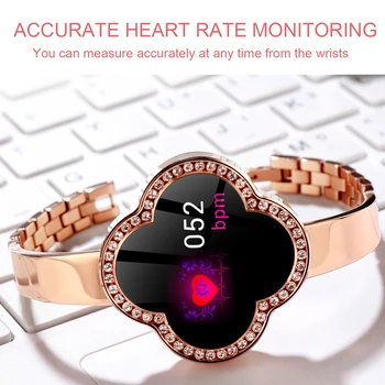 S6 Sievietes Smart Skatīties Aproce asinsspiediens, Sirds ritma Monitors Fitnesa Tracker Aproce Android, iOS Dāmas Rokas Pulksteņi