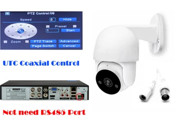 12V 2A 1080P CMOS 2mp Balts Plastmasas Āra Ūdensizturīgu IP66 AHD MINI PTZ Ātrums Dome Pagriezt Seju atpazīšana Drošības CCTV Kameras