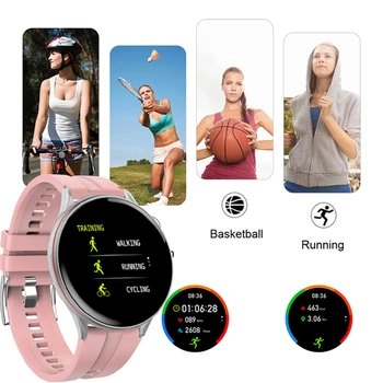 LIGE Jauniem Vīriešiem Un sievietēm, Pilna touch screen Smart skatīties daudzfunkcionālā Sporta sirdsdarbība, Asins spiediena Monitoringa Smartwatch +Kaste