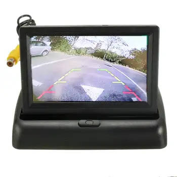HD Bezvadu IS Automašīnu Atpakaļskata Kamera Salokāms LCD 4.3