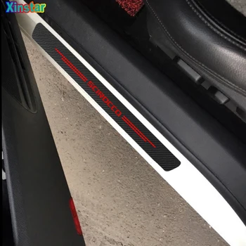 2gab Oglekļa Šķiedras Auto Durvīm Uzlīme VW VK Volkswagen GTI Scirocco R