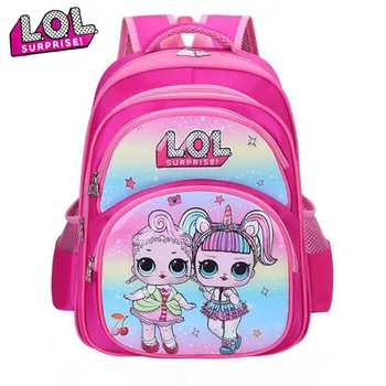 L. O. L. PĀRSTEIGUMS! Rozā Meiteņu Mugursoma Bērniem Schoolbag lielu Ietilpību, Anime Figūras Drukāšanas Bērnu mugursomas, somas