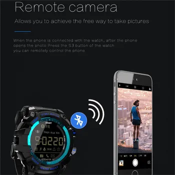 LOKMAT MK16 Bluetooth Smart Skatīties Fitnesa Ciparu Pulkstenis Pedometrs Sporta Smart Skatīties Vīrieši Darbību, Fitnesa Tracker IP68