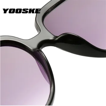 YOOSKE Zīmola Cat Eye Saulesbrilles Sieviešu Vintage Lielgabarīta Saules Brilles Retro Liels Rāmis Brilles UV400