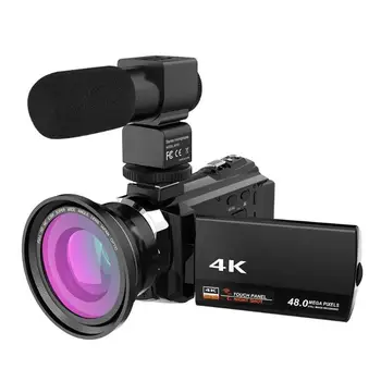 Portatīvo 4K Ultra HD 16X Zoom 48MP WiFi Digitālo Video Kameru, Videokameru DV 3