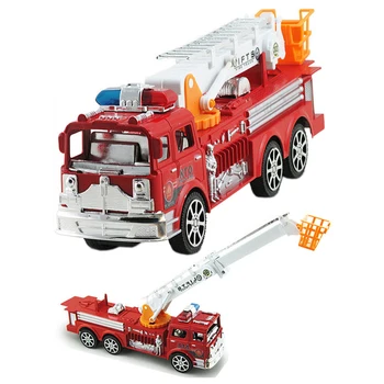 Simulācijas Fire Engine Pull Atpakaļ Rotaļlieta, Inerces Ugunsdzēsēju Mašīna, Rotaļlietas, Bērnu Rotaļu Automašīnas Lielu Inerces imitēšanas Fire Truck Kāpnes Modelis