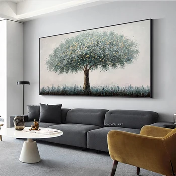 Anotācija koku saulrieta vilnis glezna eļļas glezna audekls mākslas izdrukas, gleznu par dzīves telpu dekorēšana, sienu apdare