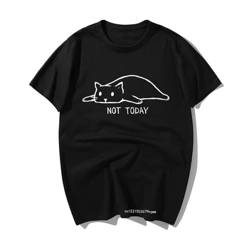 Kawaii Smieklīgi Gudrs Kaķis Jaunu T-kreklu, NE ŠODIEN Kaķis Modes Vasaras Īsām Piedurknēm Apģērbs, Krekls Mens Pasūtījuma Topi un t-veida