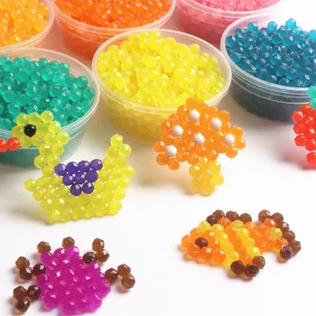 2400PCS/Set Dārgakmens Krelles 3D Puzzle rotaļlietas Bērniem 12 Krāsas Refill Pack Ūdens lipīga Krelles Jigsaw Puzzle Brinquedo