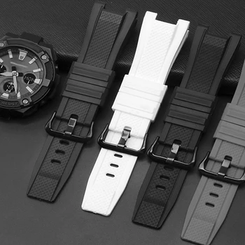 Gumijas Watchband par Casio G-SHOCK Sērijas GST-210/W300/400G/B100 Ūdensizturīgs Silikona Skatīties joslā Vīriešiem, Aksesuāri, siksnas 26*14