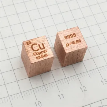 Metālu un elementu Periodiskā tabula kubi Malas garums 10mm W≥99.95% Augsta blīvuma Elementārā collectionC Al Ni Ti Mo, Cu Fe Sn Cr B